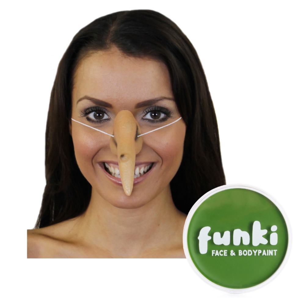 Witch Nose with Green Face Paint