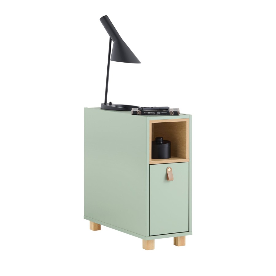 Click to view product details and reviews for Sobuy Fbt161 Gr Sofa Side Table Bedside Table Narrow Side Cabinet Green.