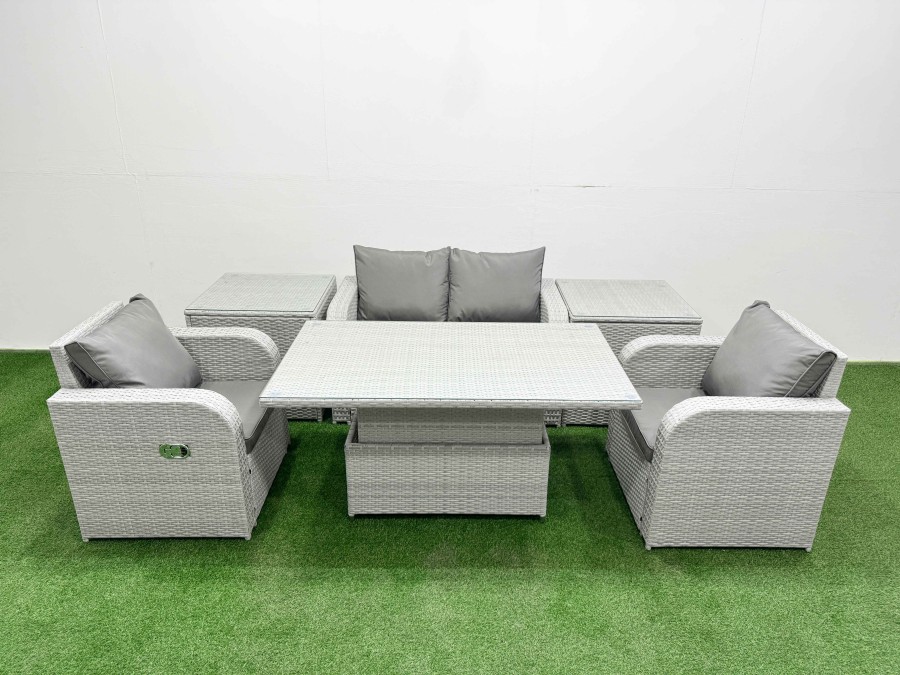 Click to view product details and reviews for Fimous Light Grey Pe Wicker Rattan Garden Furniture Set Sofa Set Reclining Chair Adjustable Lifting Dining Or Coffee Table 4 Seater With 2 Side Table. Click to view product details and reviews for Fimous Light Grey Pe Wicker Rattan Garden Furniture Set Sofa Set Reclining Chair Adjustable Lifting Dining Or Coffee Table 4 Seater With 2 Side Table.