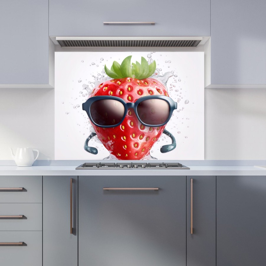 Click to view product details and reviews for Strawberry In Glasses Kitchen Splashback W595mm X H745mm.
