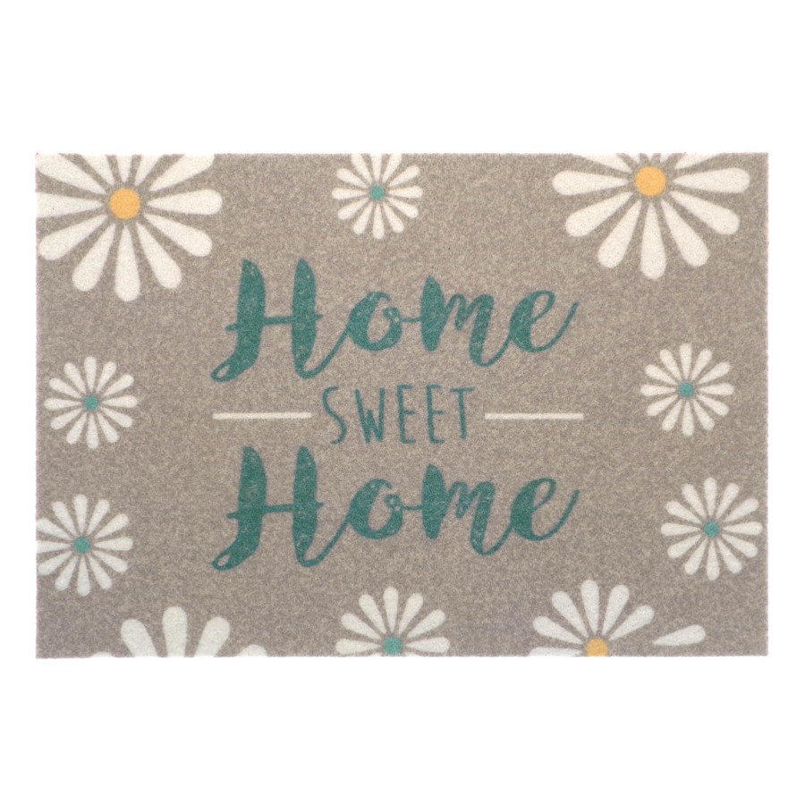 Click to view product details and reviews for Printed Doormat Anti Slip Absorbent Easy Clean Floor Mat 58x40cm Daisy.