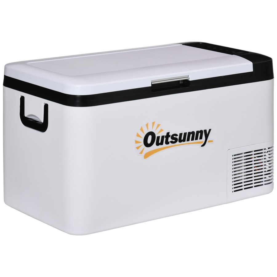 Click to view product details and reviews for 12v Car Refrigerator W Led Light Foldable Handles 25l Portable Compressor Cooler Fridge Freezer With 12 24v Dc And 110 240v Ac For Campervan Rv B.
