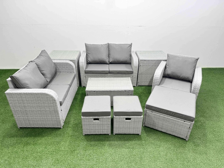 Click to view product details and reviews for Fimous High Back Poly Rattan Garden Furniture Set With Reclining Chair Loveseat Sofa Rectangular Coffee Table Indoor Outdoor Patio Set 3 Stools 2 Sid. Click to view product details and reviews for Fimous High Back Poly Rattan Garden Furniture Set With Reclining Chair Loveseat Sofa Rectangular Coffee Table Indoor Outdoor Patio Set 3 Stools 2 Sid.