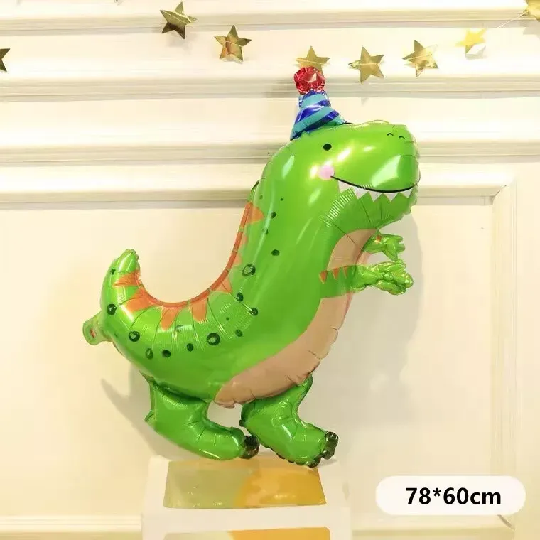 Cute Dinosaur Foil Balloon - Self-Sealing, Reusable Party Decor