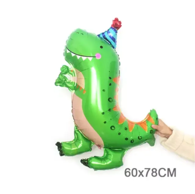 Cute Dinosaur Foil Balloon - Self-Sealing, Reusable Party Decor