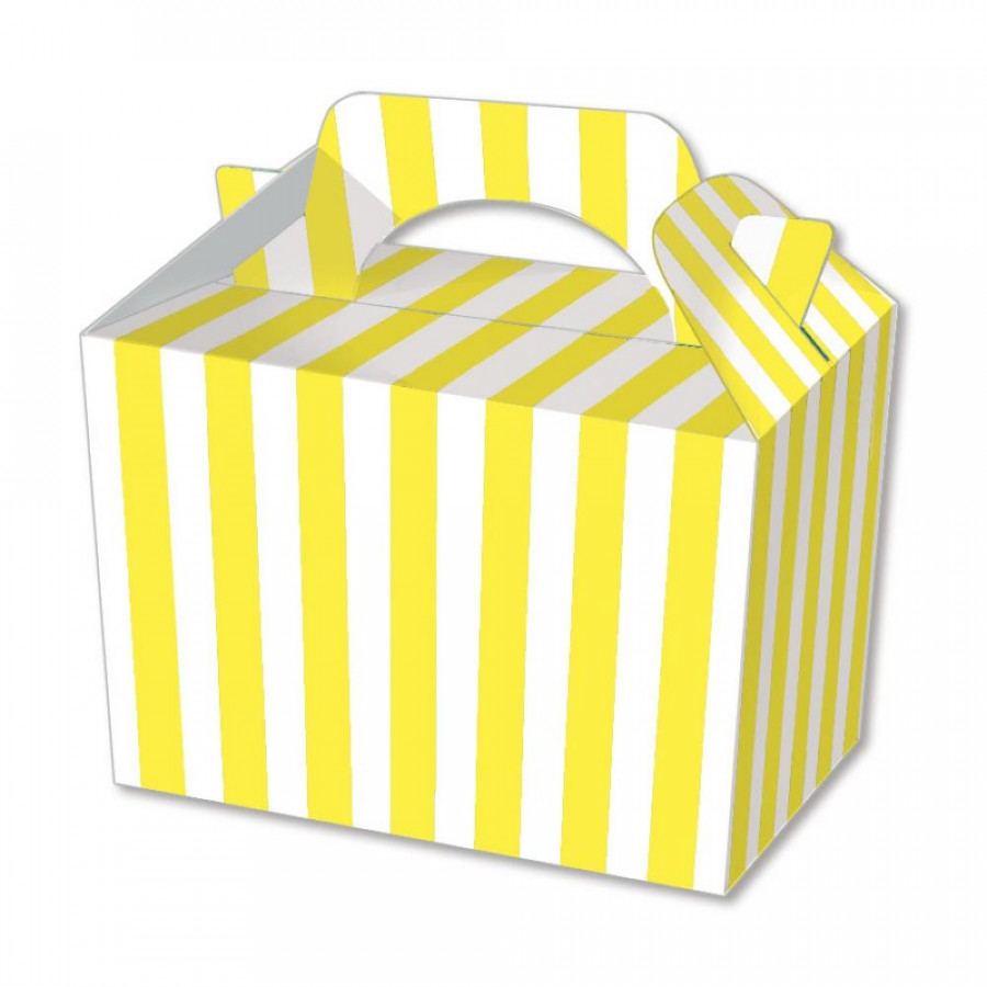 10 Yellow Stripe Boxes
