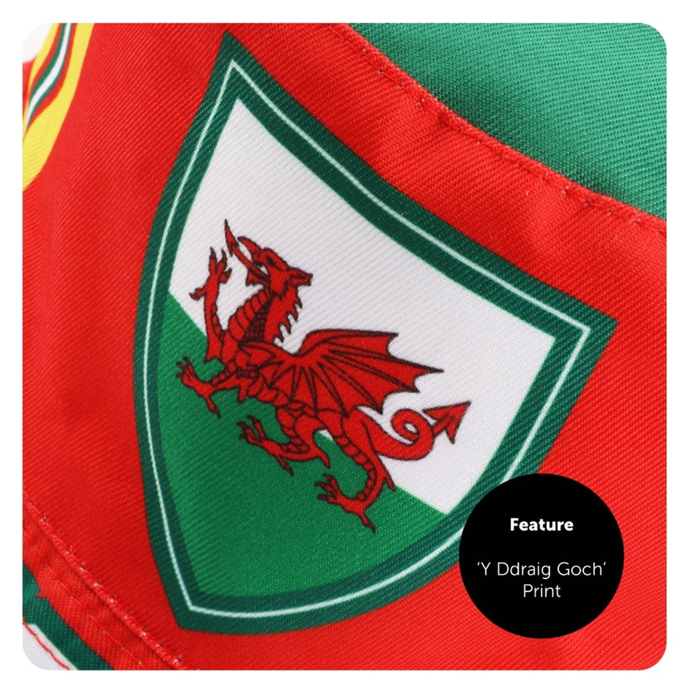 Welsh Flag Cape and Bucket Hat Set