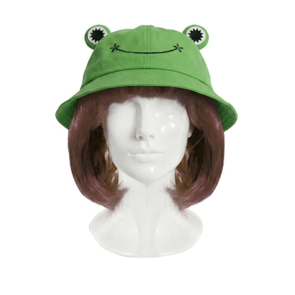 Click to view product details and reviews for Ladies Greta Accessory Set 2 Pcs Frog Bucket Hat Bob Wig.