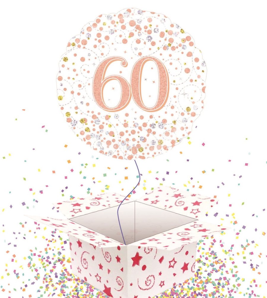 Click to view product details and reviews for 60th Birthday Pink Silver Foil Balloon Balloon In A Box.