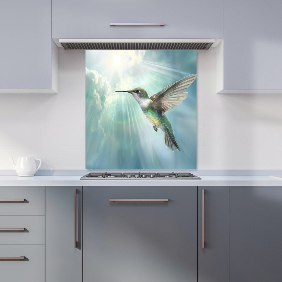 Click to view product details and reviews for Hummingbird In A Beautiful Sky Kitchen Splashback W700mm X H750mm.