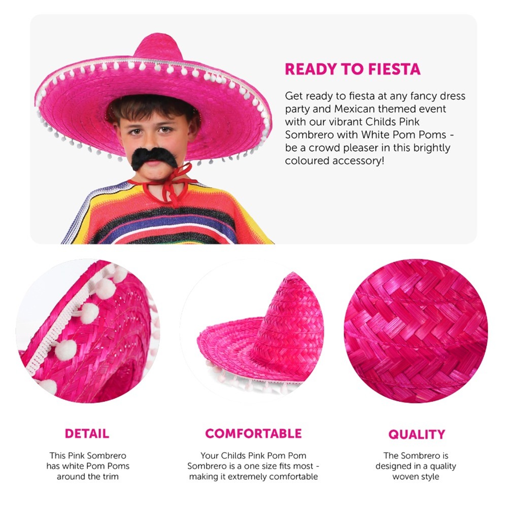 Childs Pink Sombrero