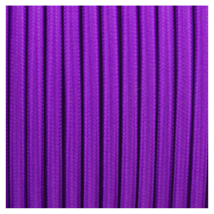 Click to view product details and reviews for 10m 3 Core Round Cable Vintage Braided Purple Fabric Light Flex 075mm 4634.