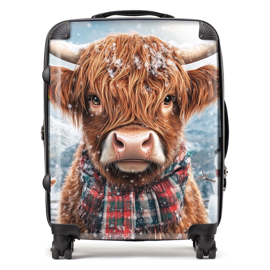 Click to view product details and reviews for Snowy Highland Cow Suitcase Large.