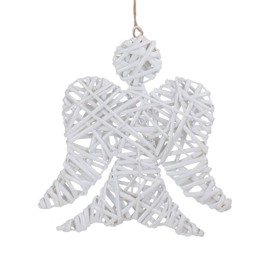 Click to view product details and reviews for White Angel Wicker Christmas Decoration.