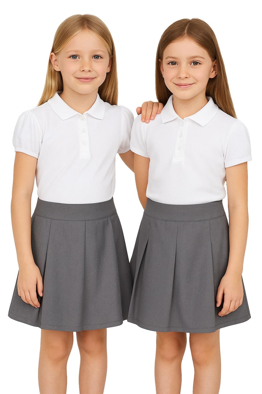 Click to view product details and reviews for Kids Girls 2 Pack School Uniform Pleated Skirt Elasticated Summer Skater Skirts 11 12 Years Grey.