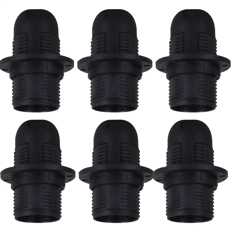 Click to view product details and reviews for E14 Bulb Holder Edison Small Screw Black Plastic Lamp Holder 4412 Pack 6.