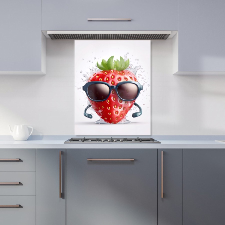 Click to view product details and reviews for Strawberry In Glasses Kitchen Splashback W600mm X H750mm.