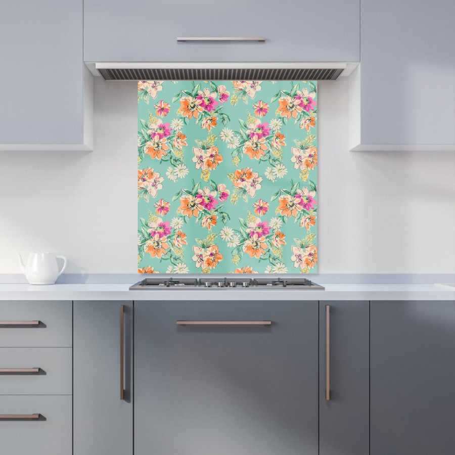 Click to view product details and reviews for Bright Flower Sketch Kitchen Splashback W700mm X H750mm.