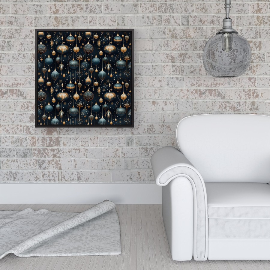 Click to view product details and reviews for Christmas Decorations Framed Canvas 16 X 16 Black.