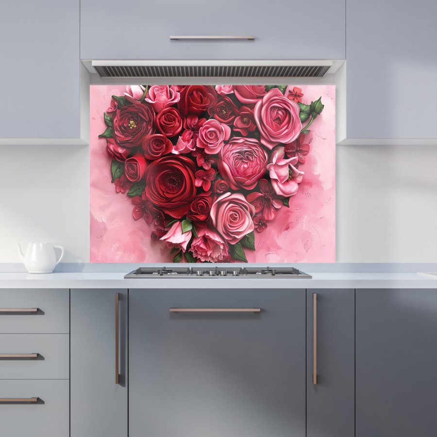 Click to view product details and reviews for Heart Of Roses Kitchen Splashback W595mm X H745mm.
