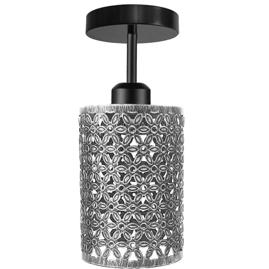 Click to view product details and reviews for Vintage Metal Cage Industrial Wire Barrel Pendant Light Loft Ceiling Lamp Shade1404 Brushed Silver Without Bulb.