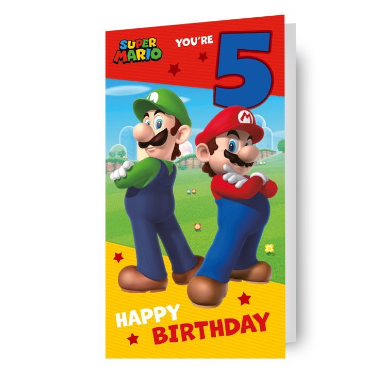 Click to view product details and reviews for Super Mario Bros Age 5 Birthday Card.