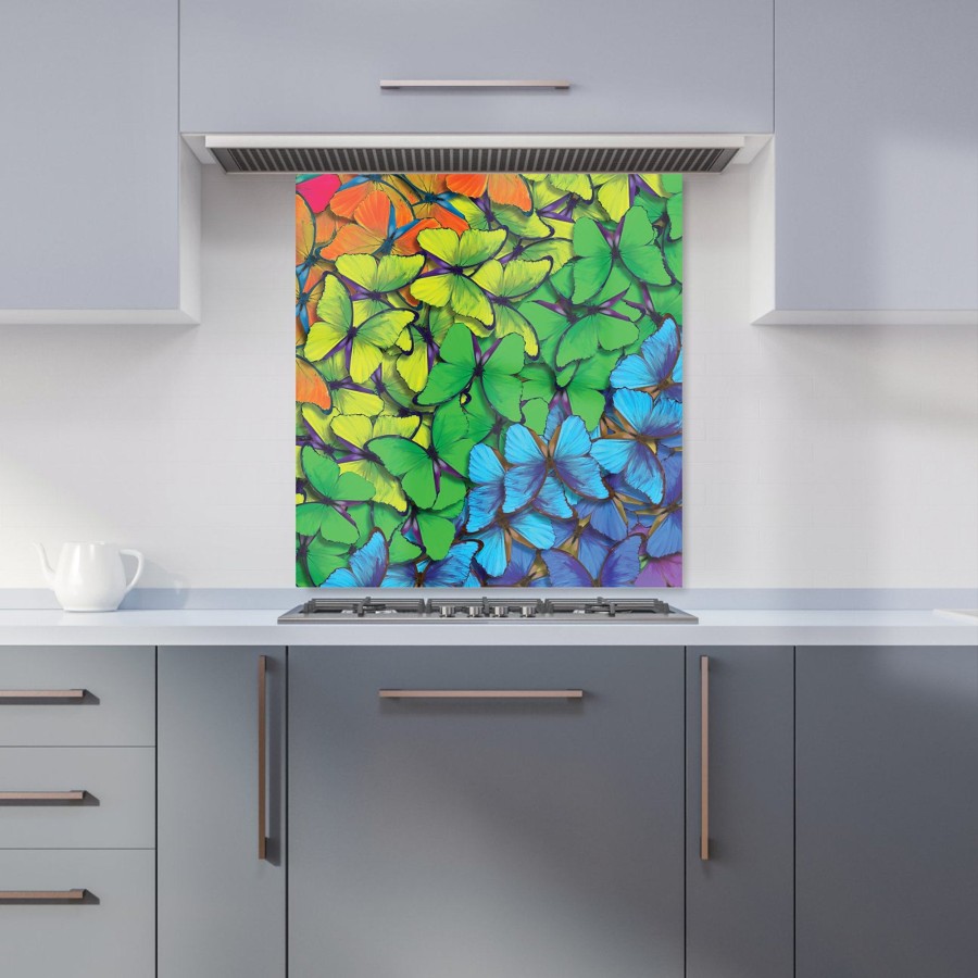Click to view product details and reviews for Multicoloured Butterflies Kitchen Splashback W700mm X H650mm.