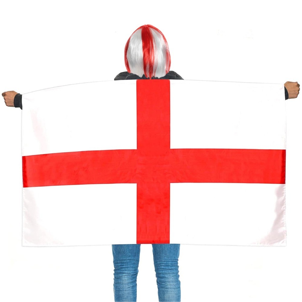 England Bob Wig & Flag Cape