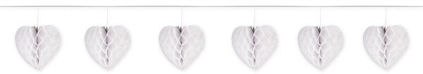 Bunting Heart Shapes Paper Garland 4m