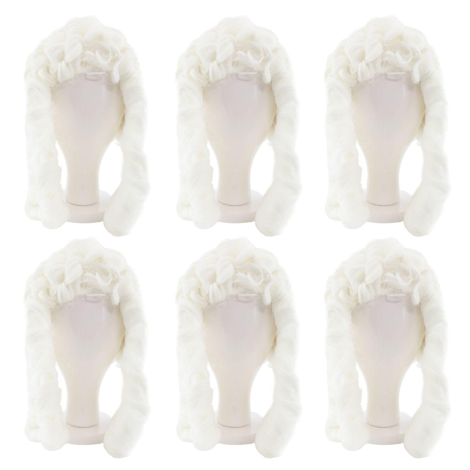 Click to view product details and reviews for Adults Judge Wig White Pack Of 6.