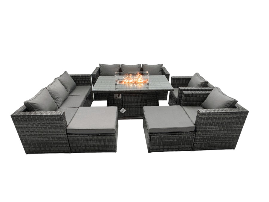Click to view product details and reviews for Fimous Rattan Garden Furniture Firepit Dining Set 10 Seater Lounge Sofa Table Set With 2 Big Footstool. Click to view product details and reviews for Fimous Rattan Garden Furniture Firepit Dining Set 10 Seater Lounge Sofa Table Set With 2 Big Footstool.