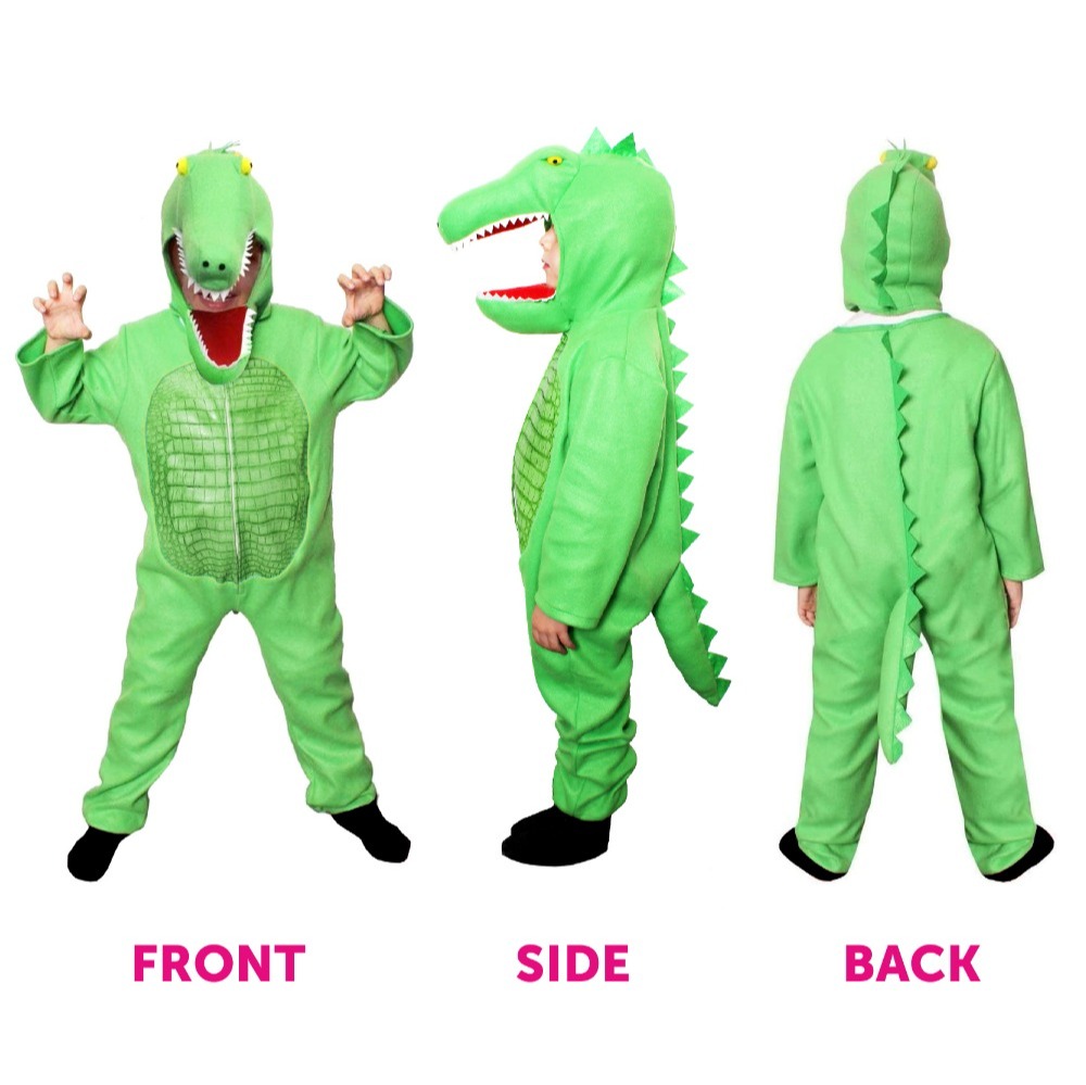 Kids Investigator Crocodile Costume | 2 Pcs | Costume & Magnifying Glass