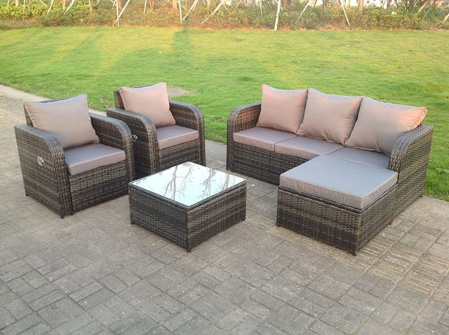 Click to view product details and reviews for Fimous Dark Grey Mix Pe Wicker Rattan Garden Furniture Set Sofa Set Reclining Adjustable Chair 6 Seater. Click to view product details and reviews for Fimous Dark Grey Mix Pe Wicker Rattan Garden Furniture Set Sofa Set Reclining Adjustable Chair 6 Seater.