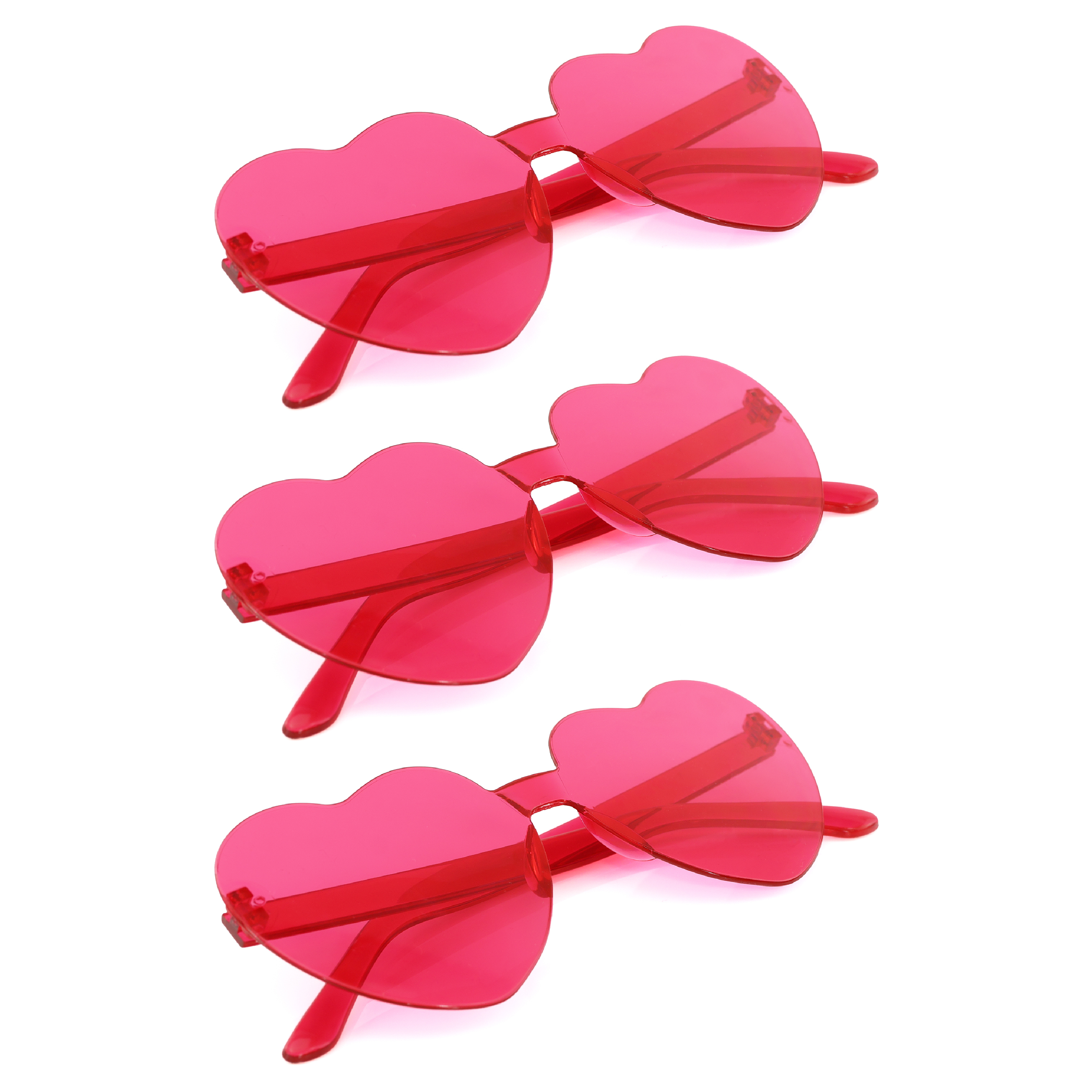 Click to view product details and reviews for Pink Heart Shaped Glasses Pack Of 3.