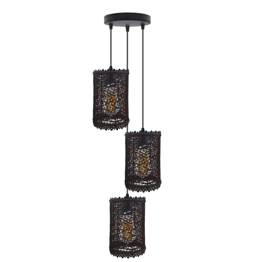 Click to view product details and reviews for Rattan Ceiling Pendant Shade E27 Cord Hanging Lights4218 Round 3 Head Yes.