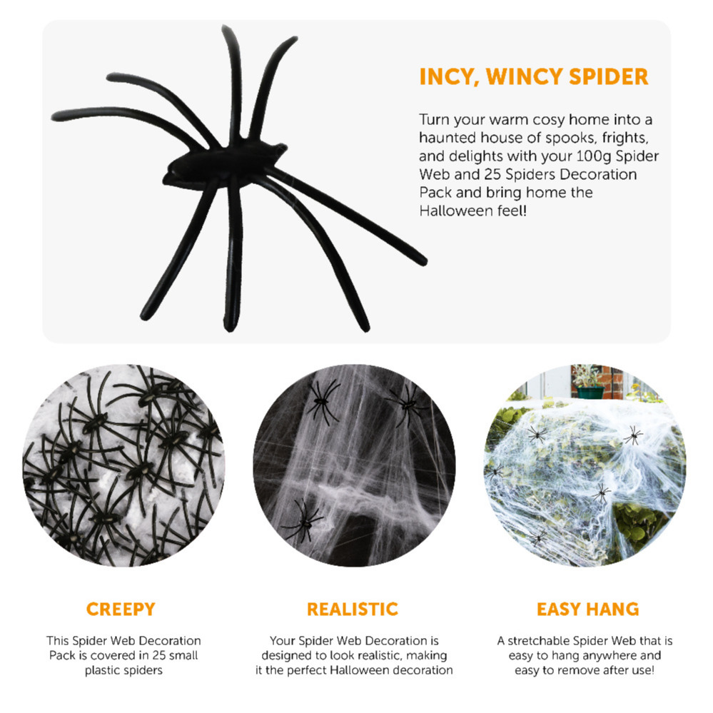 Spider Web Halloween Decoration 200g Stretchable Web
