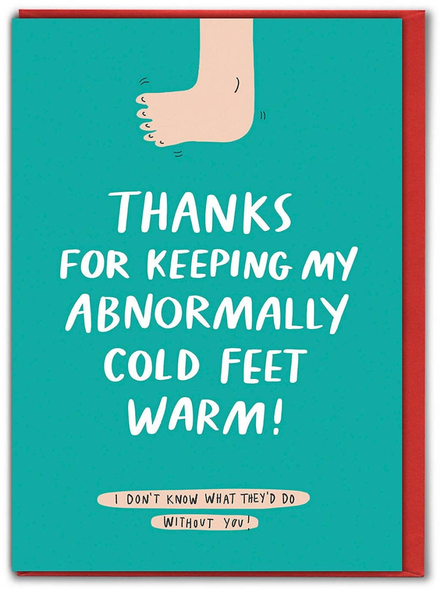 Click to view product details and reviews for Funny Valentines Day Card Cold Feet Warm By Brainbox Candy.