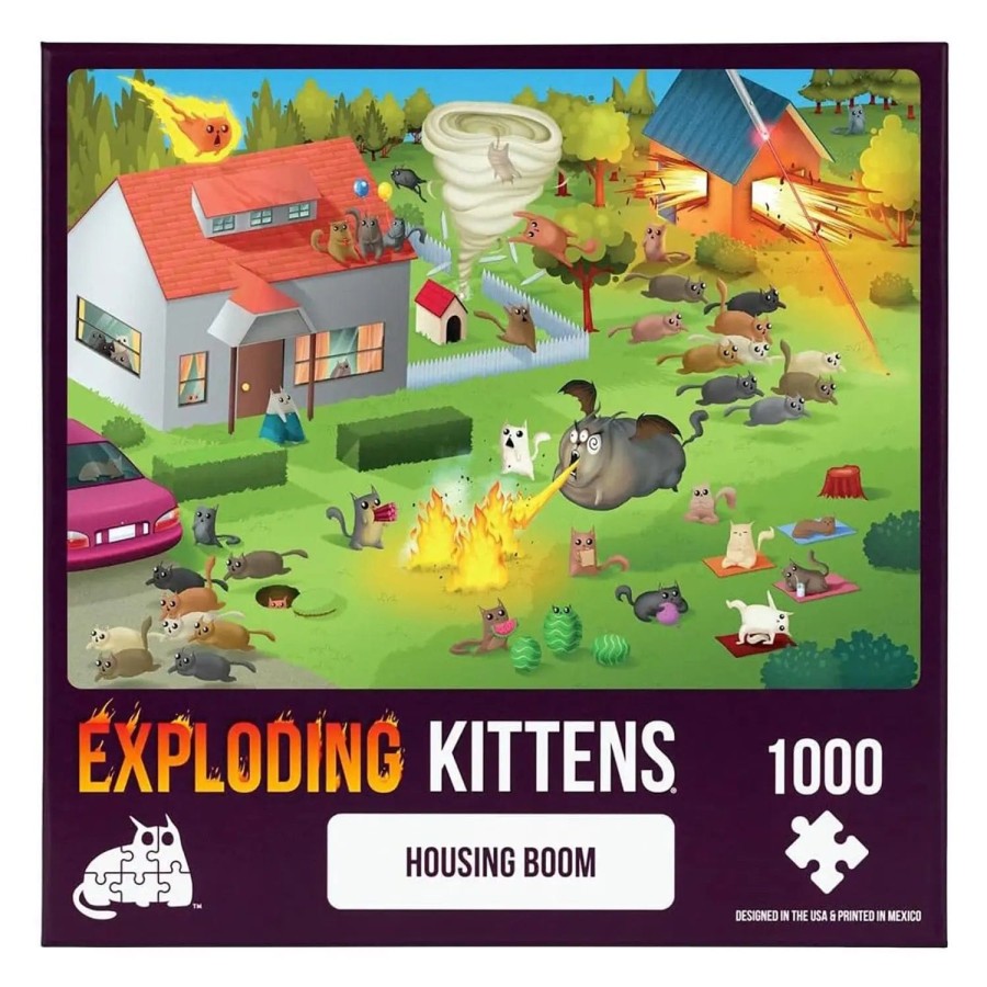Exploding Kittens Novelty Cats Illustrated Jigsaw Puzzle 1000 Pieces