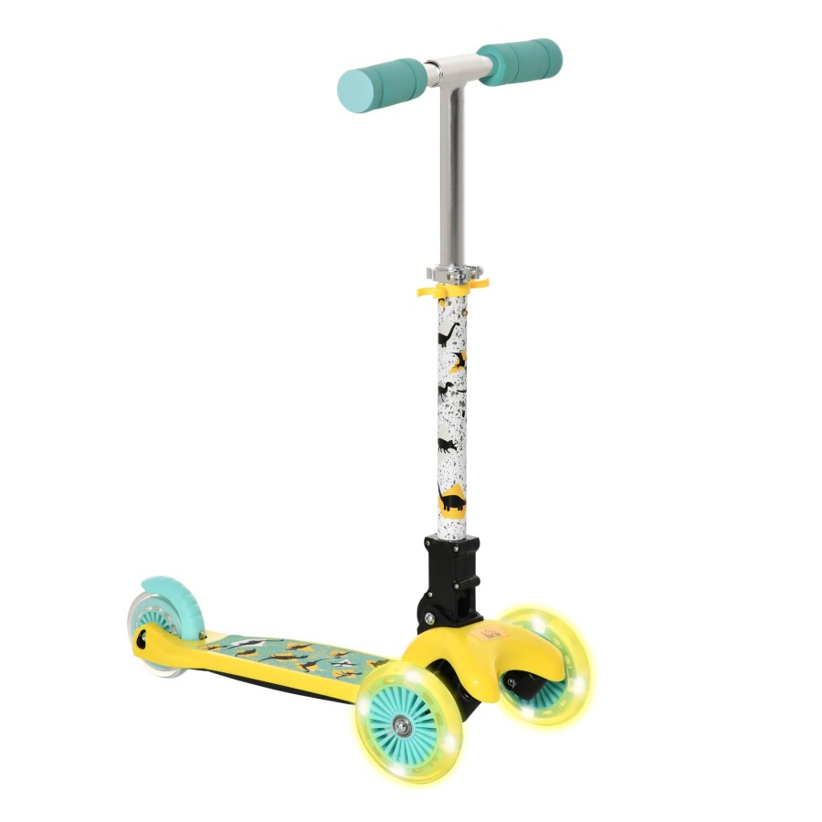 Click to view product details and reviews for Homcom Kids Scooter Foldable Kick Scooter Led Flashing Wheels 3 8 Years Yellow.
