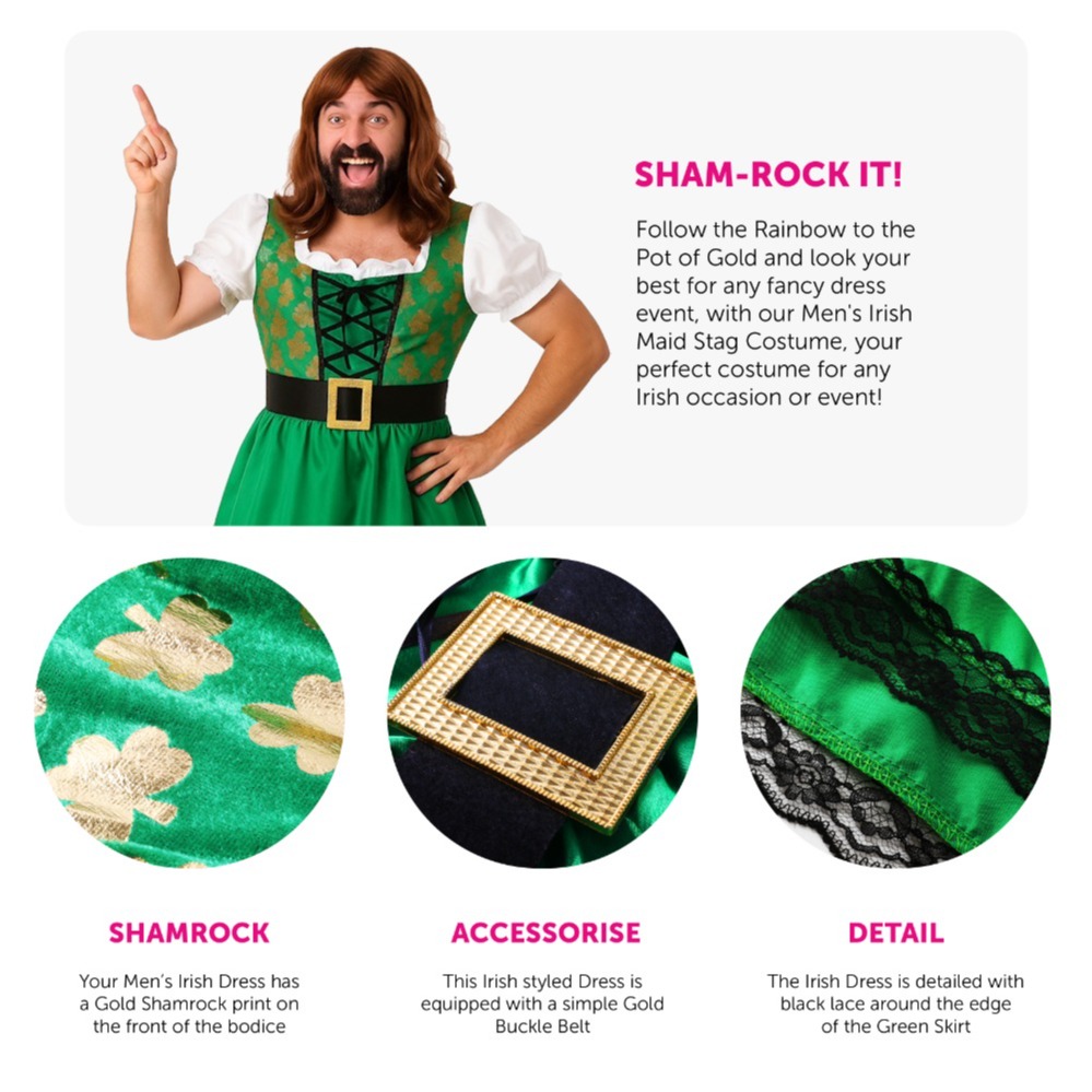 Men's Green Irish Stag Do Dress