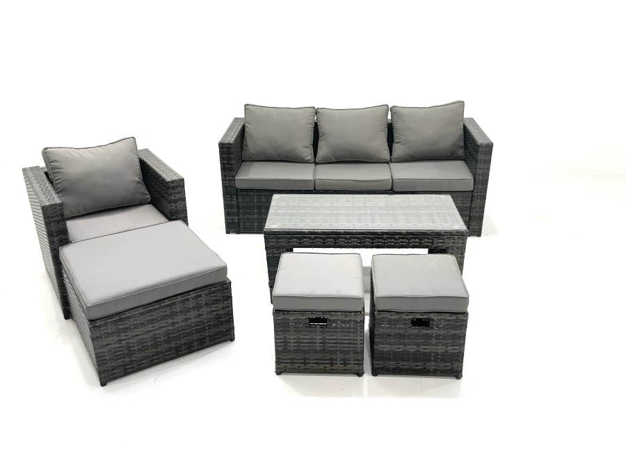 Click to view product details and reviews for Fimous Rattan Garden Furniture Set Outdoor Lounger Sofa With Coffee Table Armchair 3 Footstools Dark Grey Mixed. Click to view product details and reviews for Fimous Rattan Garden Furniture Set Outdoor Lounger Sofa With Coffee Table Armchair 3 Footstools Dark Grey Mixed.