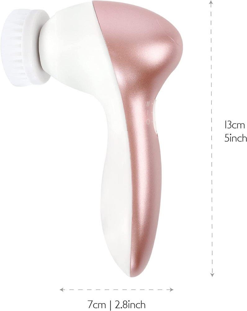 Electric Facial Cleanser - Compact and Lightweight Face Massager - Rose Gold