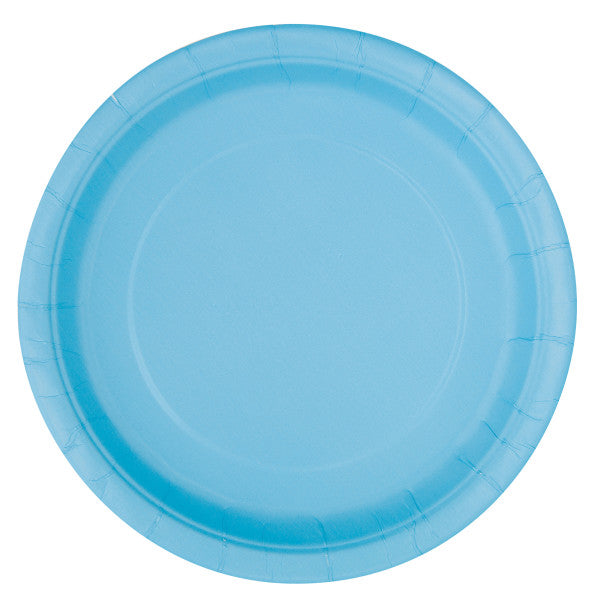 Click to view product details and reviews for 16 Powder Blue Round 9 Plates.