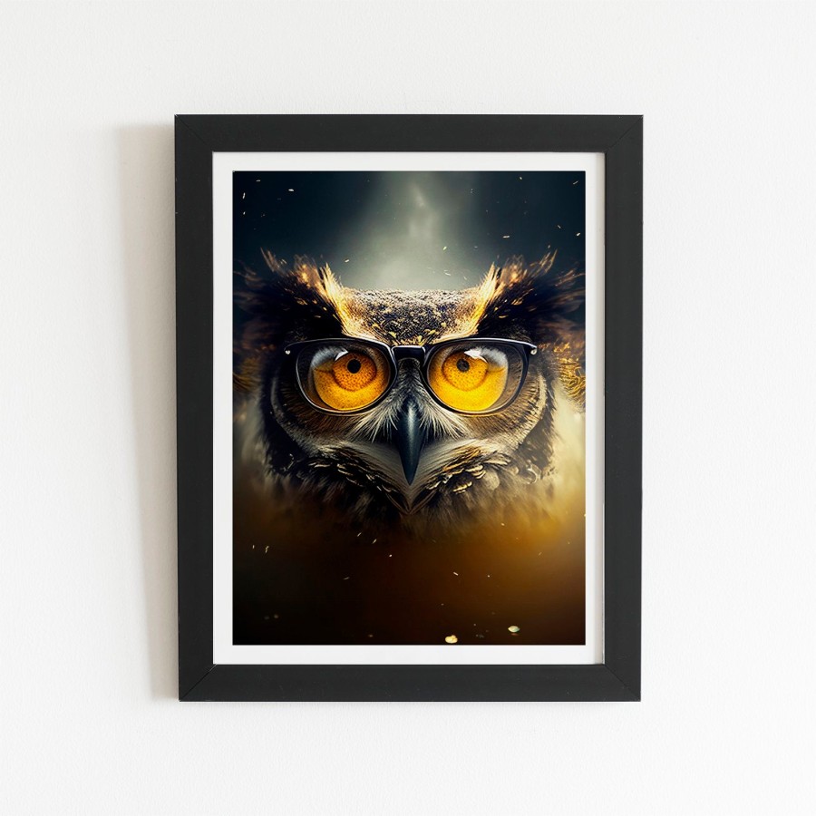Click to view product details and reviews for Owl Splashart Art Prints 8 X 10 Black Frame.