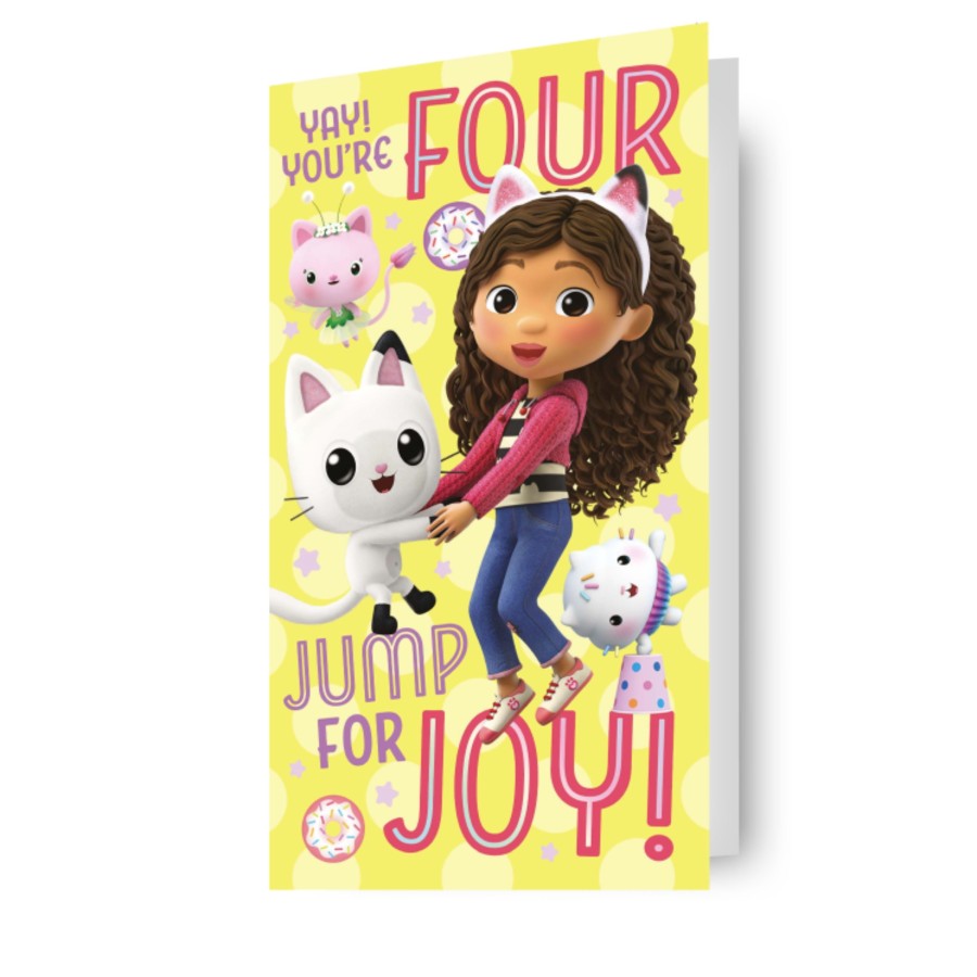 Click to view product details and reviews for Gabbys Dollhouse Age 4 Birthday Card.