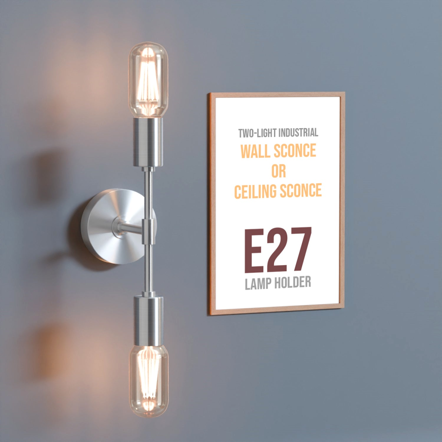 2 Light Wall Sconce Modern Minimalist Lighting For Bathroom~5593