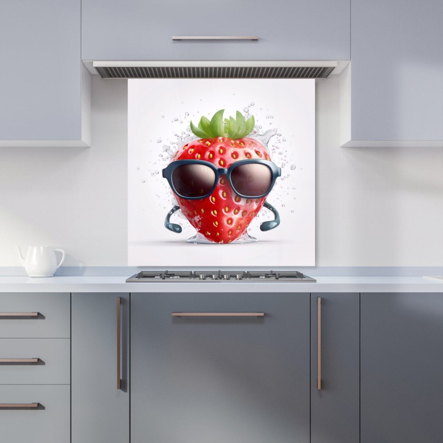 Click to view product details and reviews for Strawberry In Glasses Kitchen Splashback W600mm X H600mm.