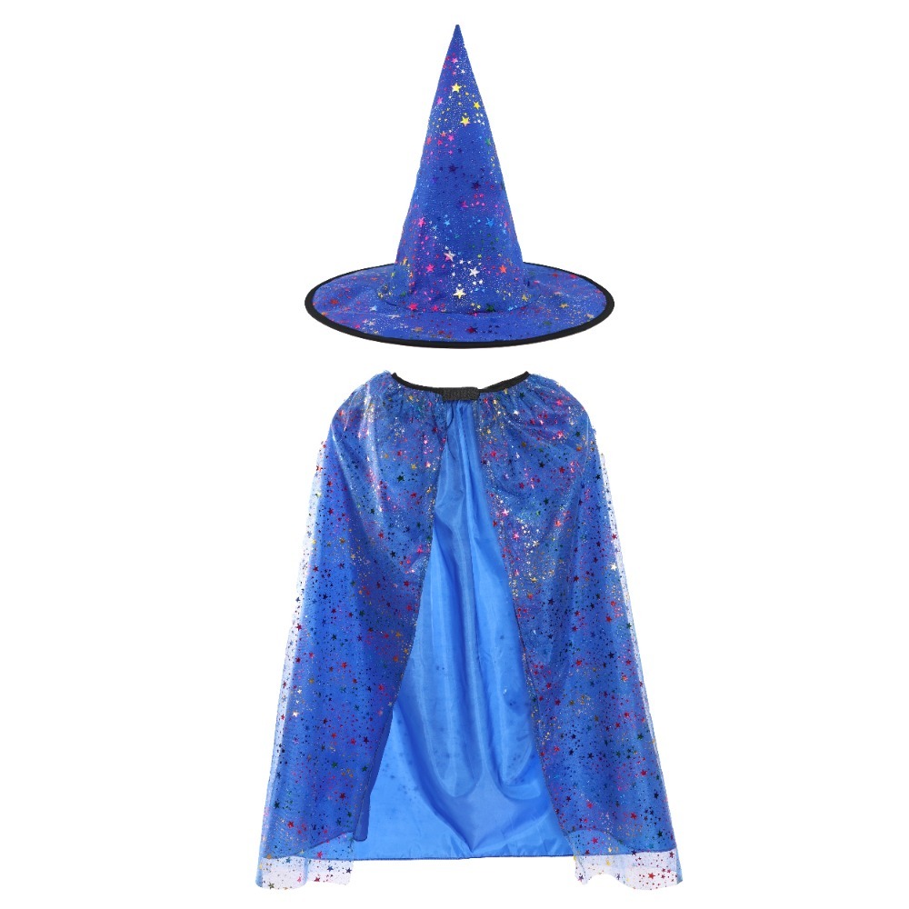 Girls Blue Witch Costume Set