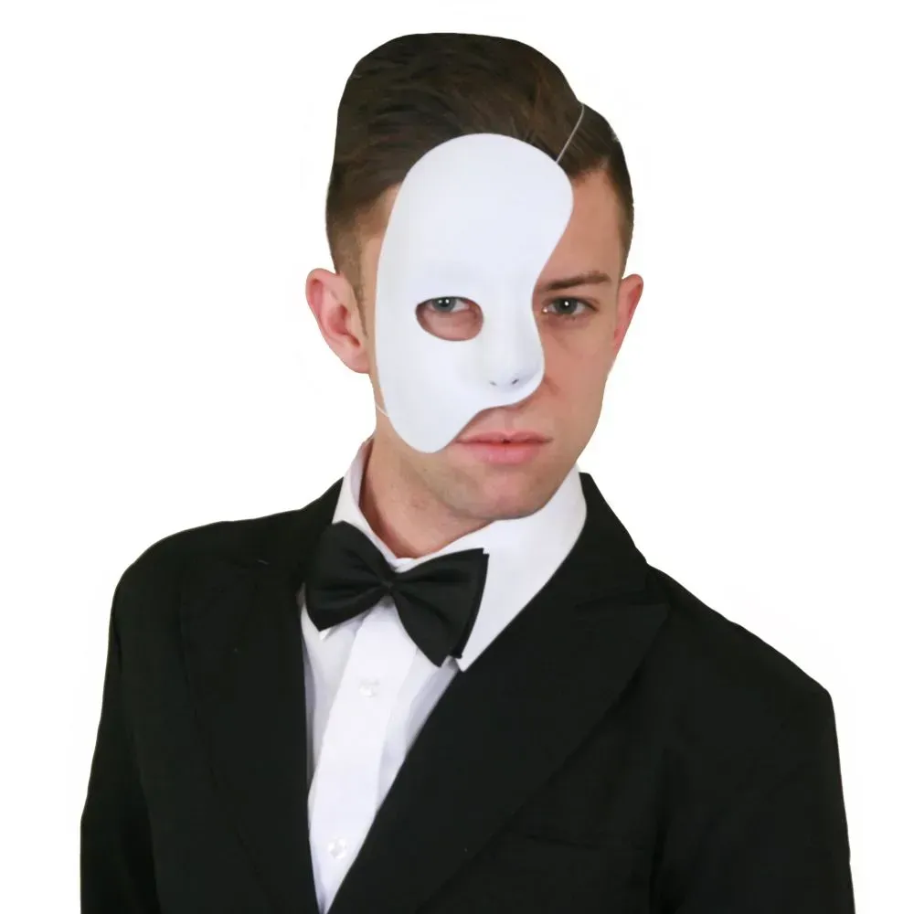 Mens Phantom Costume | 4 Pcs | Cape, Mask, Bow Tie & Lantern