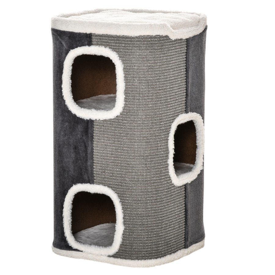 PawHut Cat Barrel Scratching Post Cat Tree for Cazaar